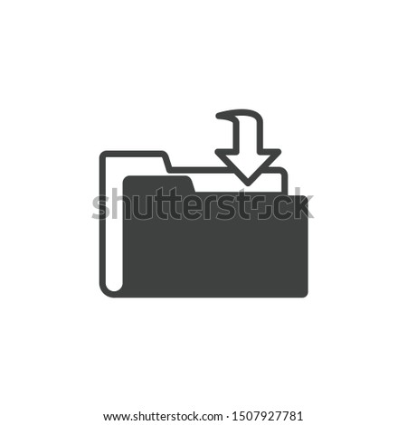 Folder icon template color editable. Folder symbol vector sign isolated on white background.