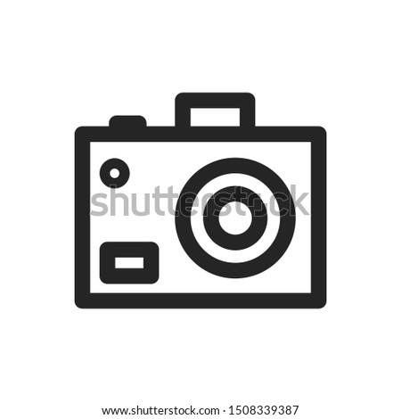 Photo camera black line icon 