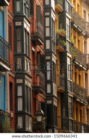 Apartments block in a neighborhood of Bilbao