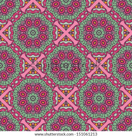 Seamless Pattern With Ethnic Ornament