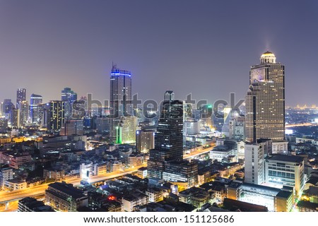 Bangkok city scape in twilight