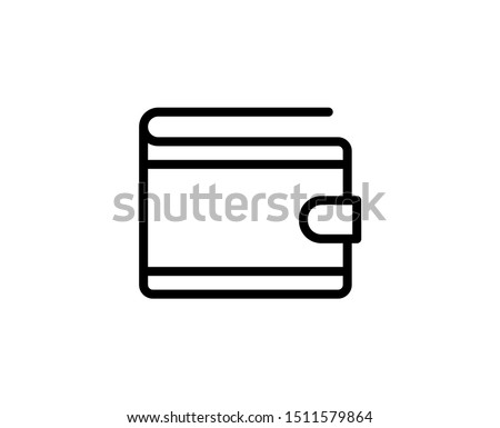 Wallet line icon. Vector symbol in trendy flat style on white background. Web sing for design.