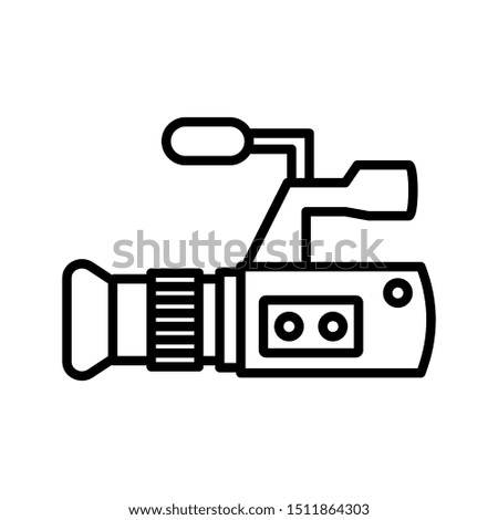 professional camera video icon. Camera and Photography icon on white background