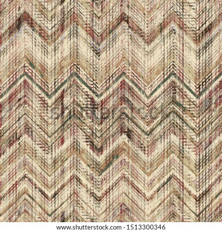The geometric pattern. Variegated checked herringbone textured distressed effect on heritage checks seamless background. Modern stylish abstract texture. Trendy graphic design.