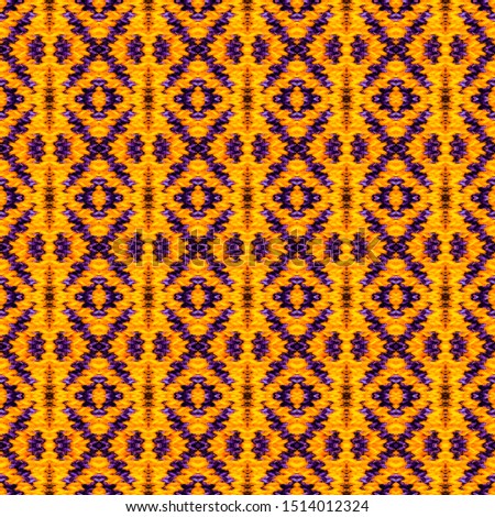 Colorful knitted texture. Geometric ikat seamless knitting pattern. Handmade texture, fall winter fashion, fabric, Xmas holiday background. Winter knit woolen pattern. Scandinavian seamless pattern.