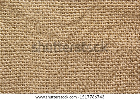 Burlap texture. Hessian sack cloth close up background