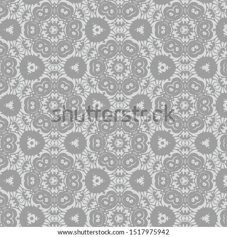 Beautiful gray and light neutral batik pattern drawing techniques that use manual hand methods, for backgrounds, carpets, wallpapers, clothing, wrappers, fabrics, classic and vintage.