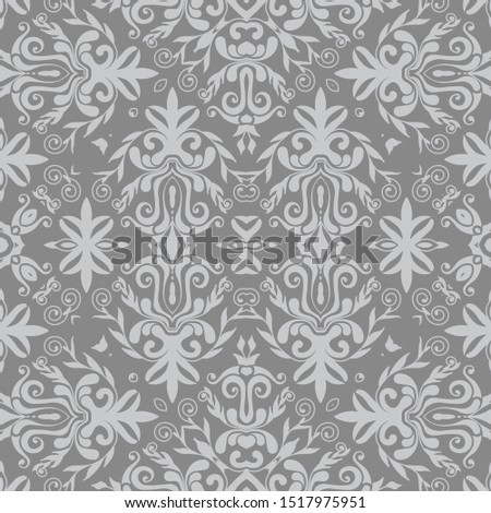 Beautiful gray and light neutral batik pattern drawing techniques that use manual hand methods, for backgrounds, carpets, wallpapers, clothing, wrappers, fabrics, classic and vintage.