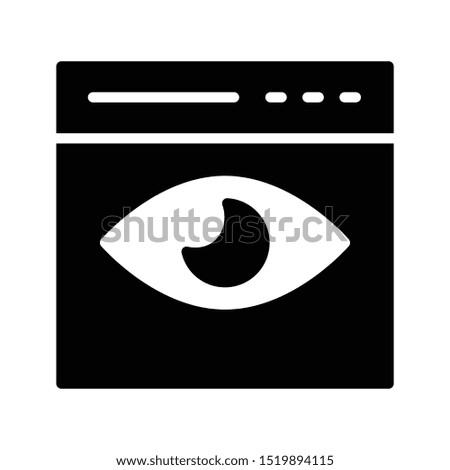 view browser glyph flat vector icon