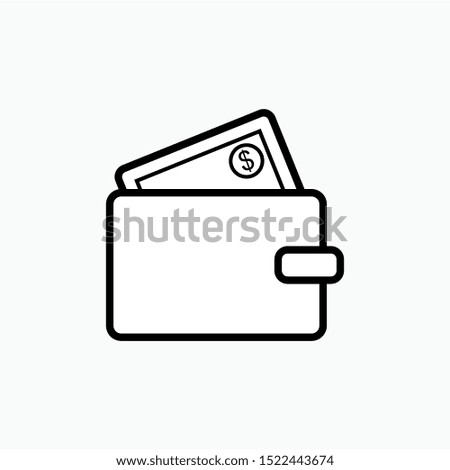 Wallet Icon - Vector, Sign and Symbol for Design, Presentation, Website or Apps Elements. 
