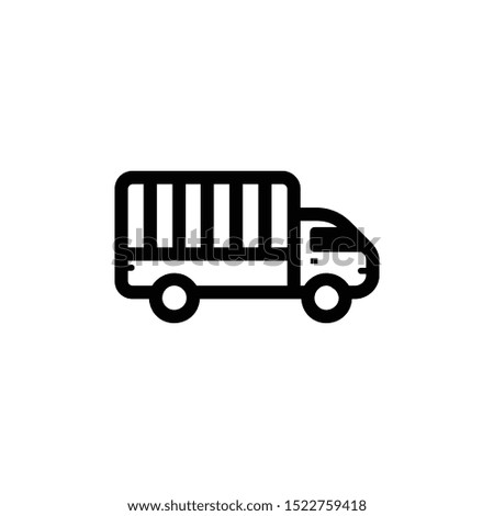 Delivery truck vector icon. Cargo van,logistic symbol. Vector sign isolated on white background. Simple vector illustration for graphic and web design.