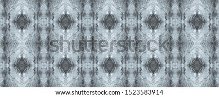 Tie dye pattern. Shibori seamless print. Watercolor blue grey design. Ethnic repeatable ornament. Geometric tile texture. Silver ikat fabric, batik art. Ink kaleidoscope. Artistic tie dye background.