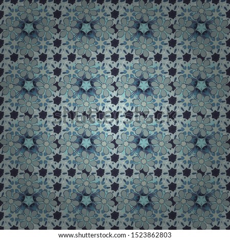 Vector cute floral seamless pattern in the small flower. Abstrace stylized ditsy violet, blue and gray flowers.