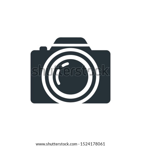 camera icon in flat style isolated. Vector Symbol illustration.