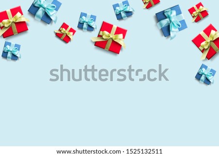 Different gift boxes on light background