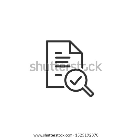Audit line icon in simple design on a white background