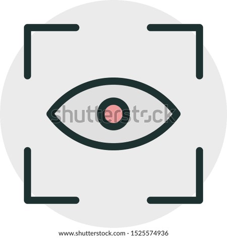 Eye scan icon isolated on abstract background
