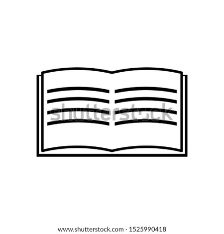 book outline icon isolated on white background. vector illustration