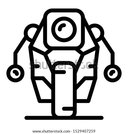 Future robot icon. Outline future robot vector icon for web design isolated on white background