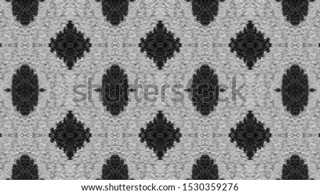 Seamless Grunge Gray Rhombus Ornament. Ikat Fabric Design. Kaleidoscopic Wallpapers. Boho Floral Pattern. Folk Embroidery Style. Seamless Dark Tones Ethnic Tribe Boho Rug.