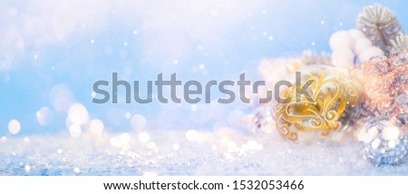 Christmas and New Year holidays composition on white marble background top view.