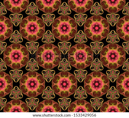 Abstract pink kaleidoscope symmetric pattern.
