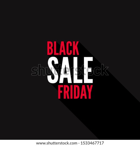 Black friday sale banner.  Vector advertising illustration on  black background.