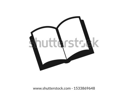 Open book icon, text book icon