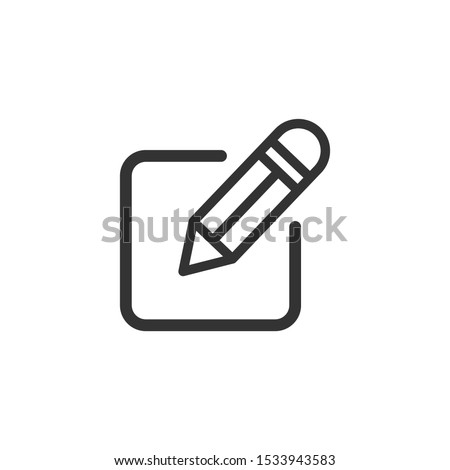 Edit Icon vector sign isolated for graphic and web design. Edit symbol template color editable on white background.
