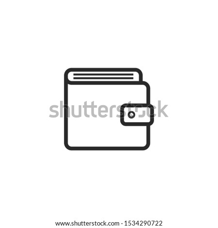 wallet black vector icon on a white background