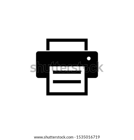 printer icon in flat style isolated