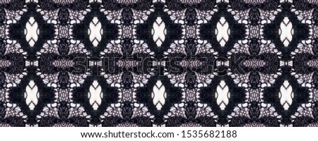 Seamless Tender Braid Pattern. Endless Border Lace. White and Black Color. Luxury Print for Panties. Strict Zigzags and Rhombus.