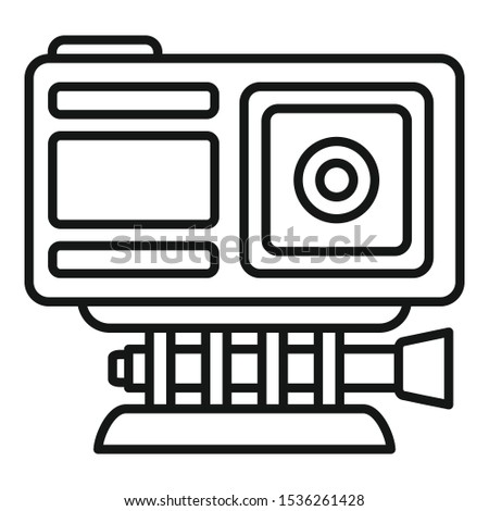 Adventure action camera icon. Outline adventure action camera vector icon for web design isolated on white background