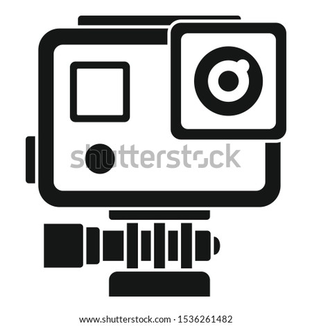Sport action camera icon. Simple illustration of sport action camera vector icon for web design isolated on white background