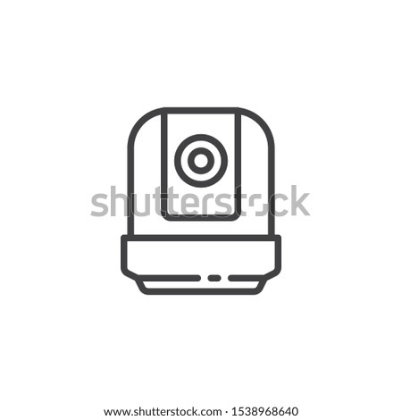 CCTV camera line icon. linear style sign for mobile concept and web design. Security camera outline vector icon. Symbol, logo illustration. Vector graphics
