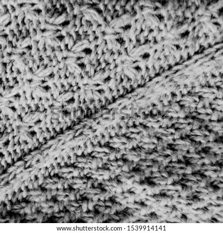 Knitted Fabric. Grey Batik Style. Gray Knit Swatch. Scandinavian Print. Nordic Background. Monochrome Pullover. Light Scandinavian Geometric.