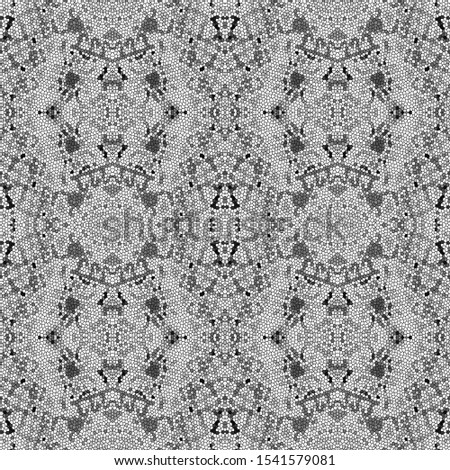 Aztec Pattern. Raven Unending Ethnic Print. Chalky Damask Design. Monophonic Vintage Fashion. Abstract Decor. Inklike Aztec Pattern.