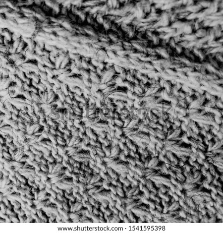 Knitting Wool Texture. Gray Pattern Sweater. White Knit Wool. Scandinavian Background. Nordic Background. Light Fabric. Light Scandinavian Design.