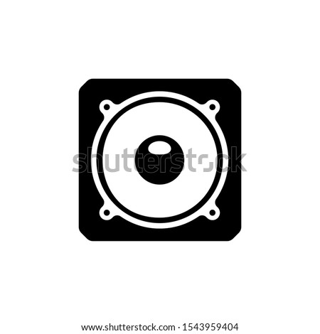 Speaker icon - vector illustration, flat, black.