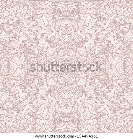 Seamless symmetrical lace pattern in soft colors