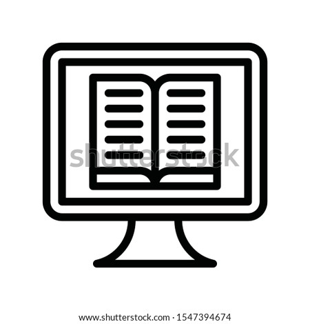 Television and technology related TV vector in lineal or editable stroke design