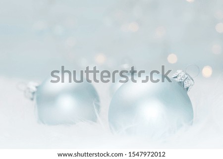 Christmas balls and bokeh background