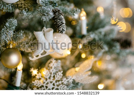 festive christmas and new year decorations