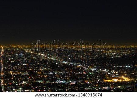 USA Los Angeles at Night Skyline 