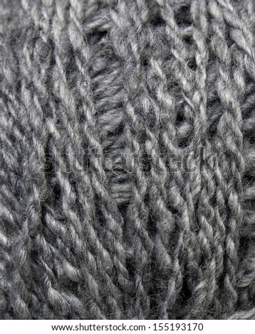 A ball of yarn filmed in close-up. The texture.