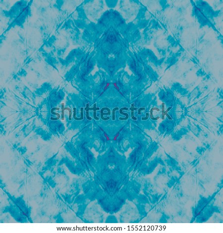 Cyan Dyed Art Batik. Cold Gradient Backdrop. Fiery Winter Ornament. Blue Orange Dirty Art Effect. Azure Abstract Pattern. Ice Modern Grunge. Red Brush Paint. Snowy Brushed Material.
