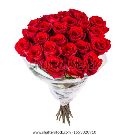 Big bouquet of red roses