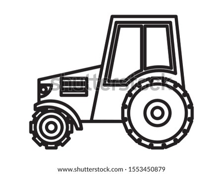 tractor farm vehicle isolated icon vector illustration design