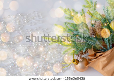 Christmas material.
Christmas tree with ornament.