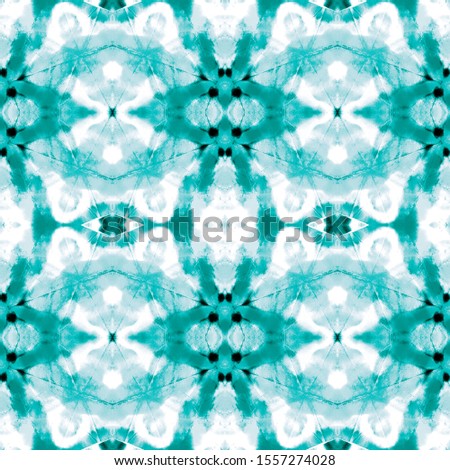 Turquoise Tie Dye Tribal. Turkish Mosaic. Bohemian Fashion. Colorful Arabian Kilim. Watercolor Tile. Blue Seamless Pattern. Ink Texture kilim. Turquoise Tie Dye Texture.